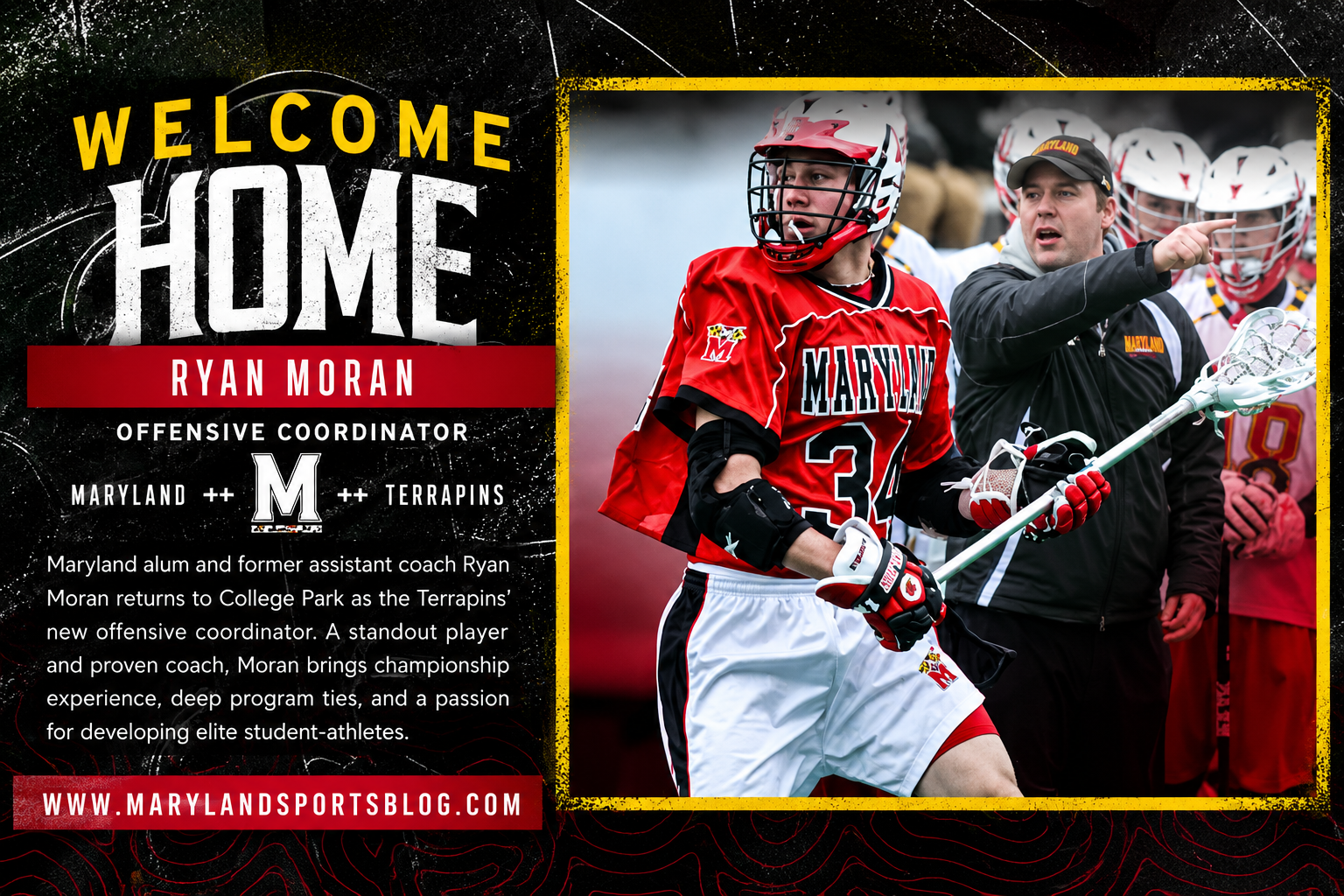 Maryland Brings Ryan Moran Home as Men’s Lacrosse Offensive Coordinator