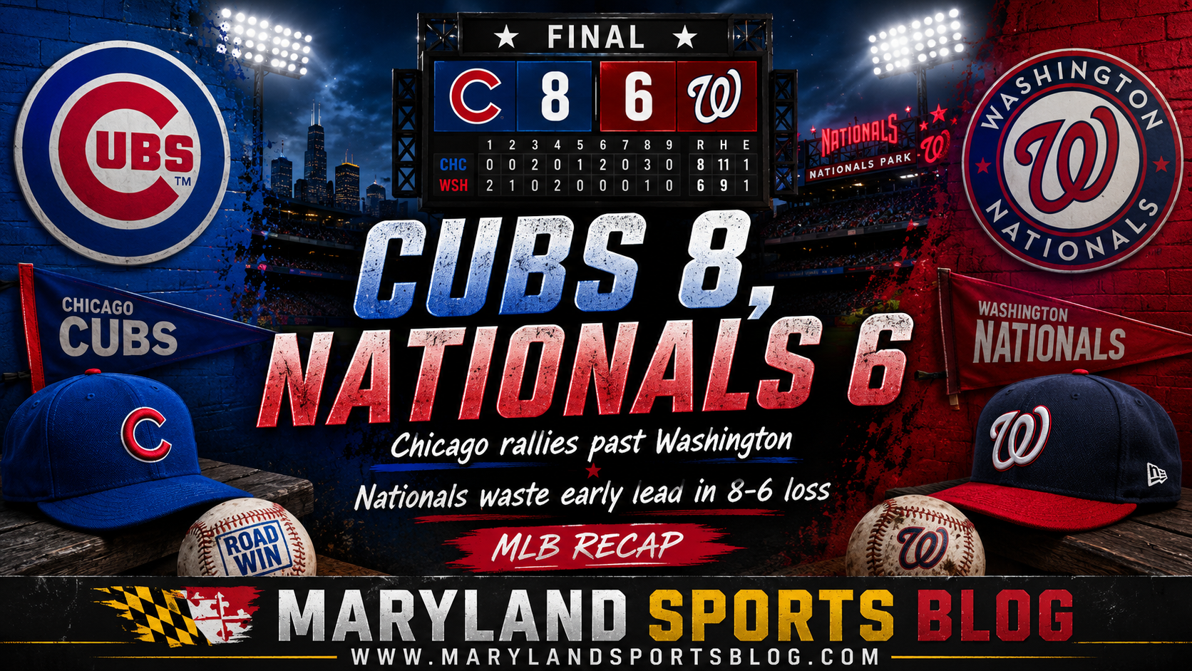 Nationals’ Early Lead Slips Away as Cubs Rally for 8-6 Win