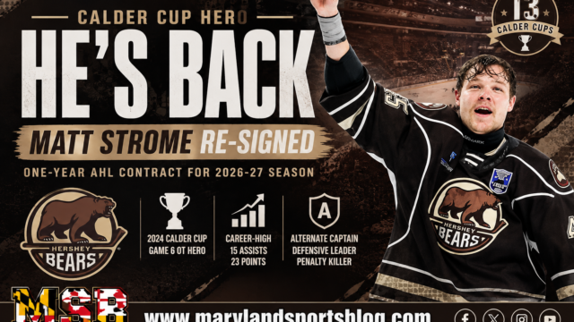 Hershey Bears Re-Sign Calder Cup Hero Matt Strome for 2026-27 Season