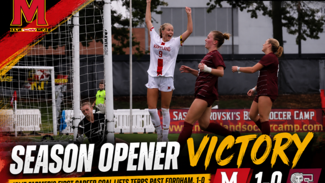 Farmer’s First Career Goal Lifts Maryland Women’s Soccer Past Fordham, 1-0, in Season Opener