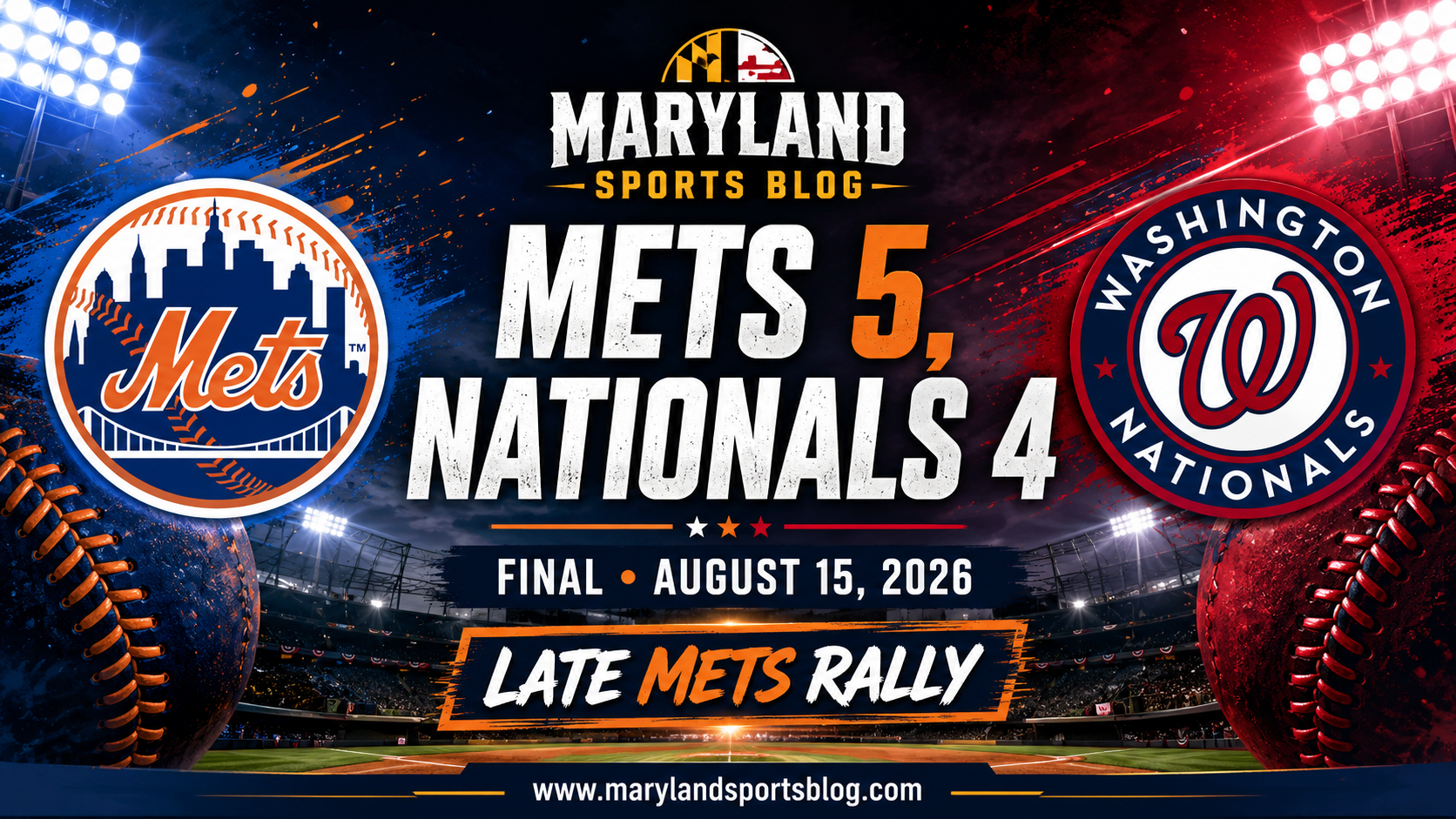 Nationals Blow Late Lead as Mets Rally for 5-4 Walk-Off Win