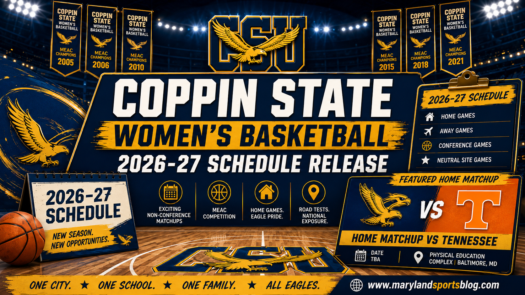 Coppin State Women’s Basketball Announces Ambitious 2026-27 Schedule, Highlighted by Historic Tennessee Visit
