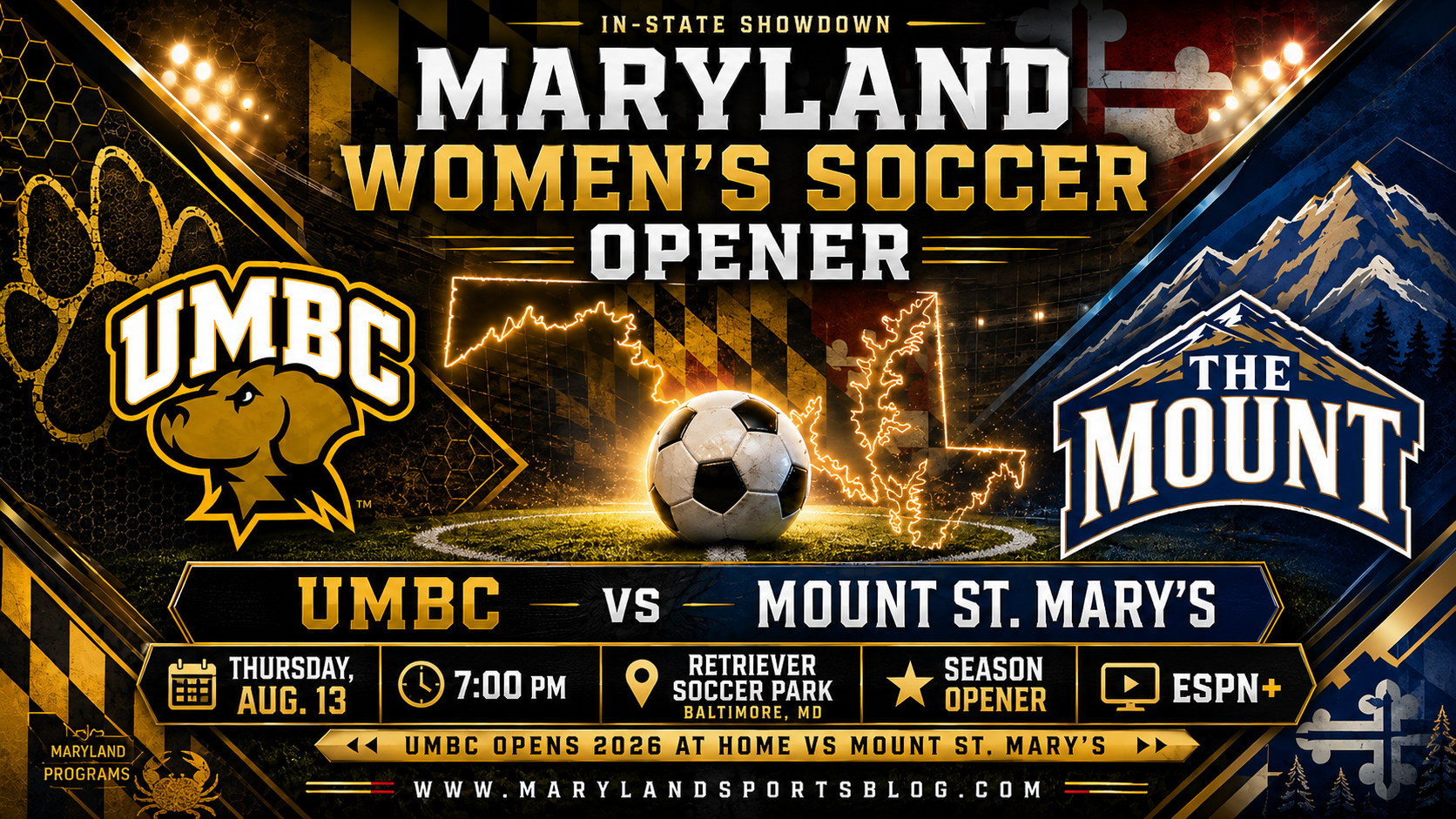 Maryland Women’s Soccer Opens With In-State Clash as UMBC Hosts Mount St. Mary’s