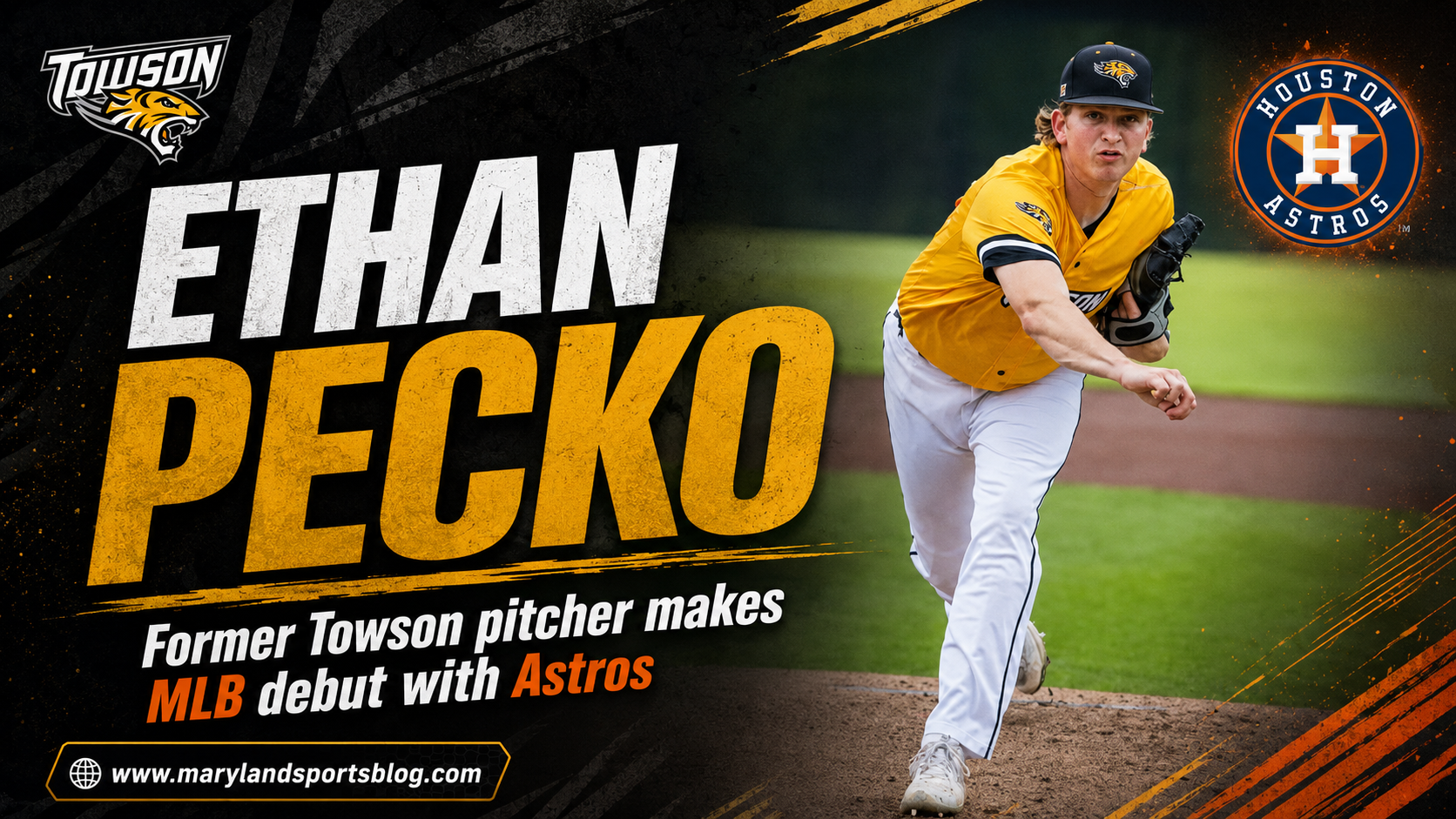 Former Towson Pitcher Ethan Pecko Reaches Major Leagues With Houston Astros