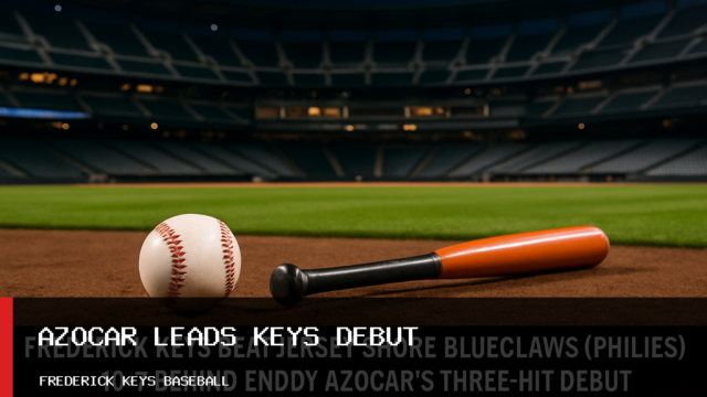 Frederick Keys Beat Jersey Shore BlueClaws (Phillies) 10-7 Behind Enddy Azocar’s Three-Hit Debut