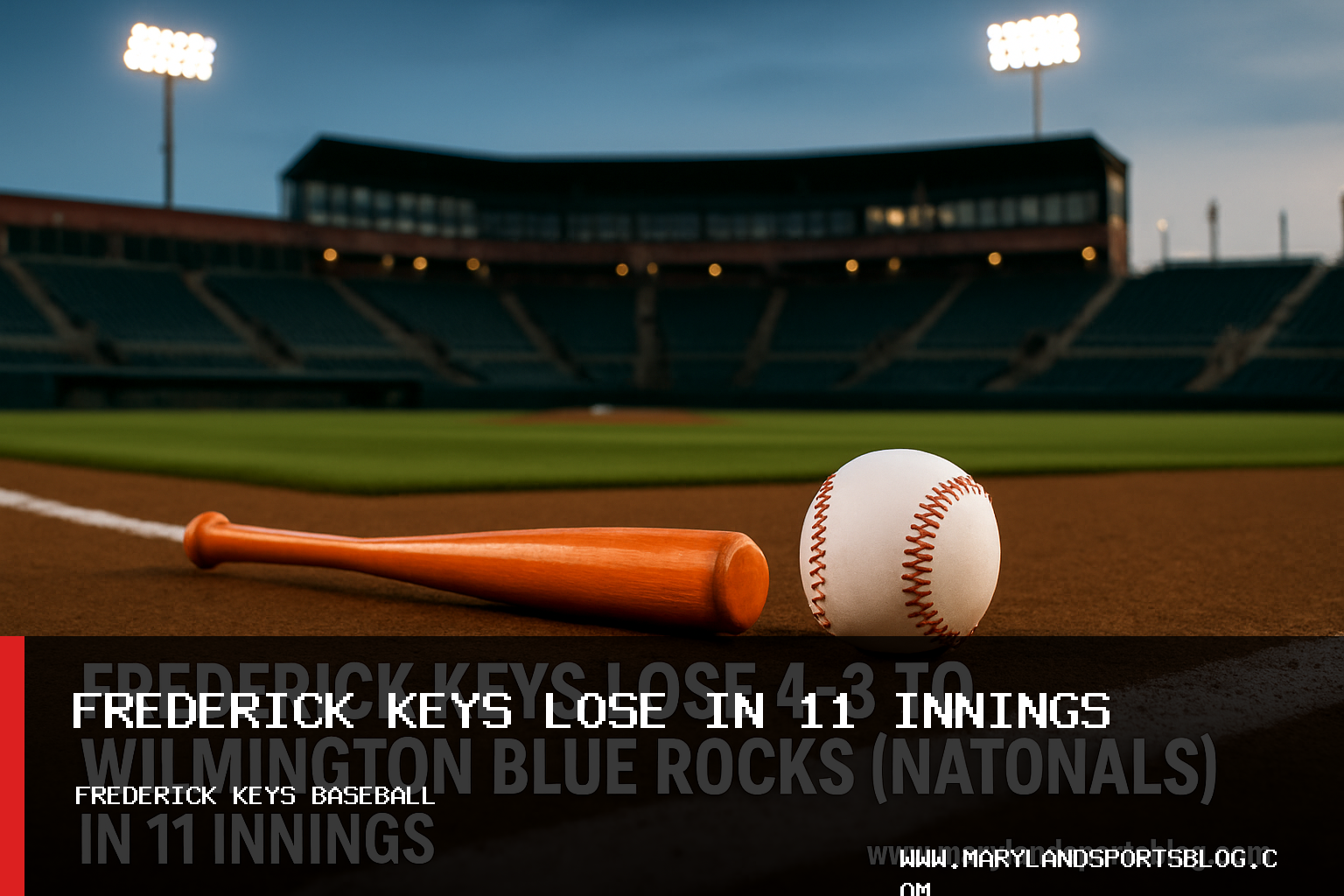 Frederick Keys Lose 4-3 to Wilmington Blue Rocks (Nationals) in 11 Innings featured image
