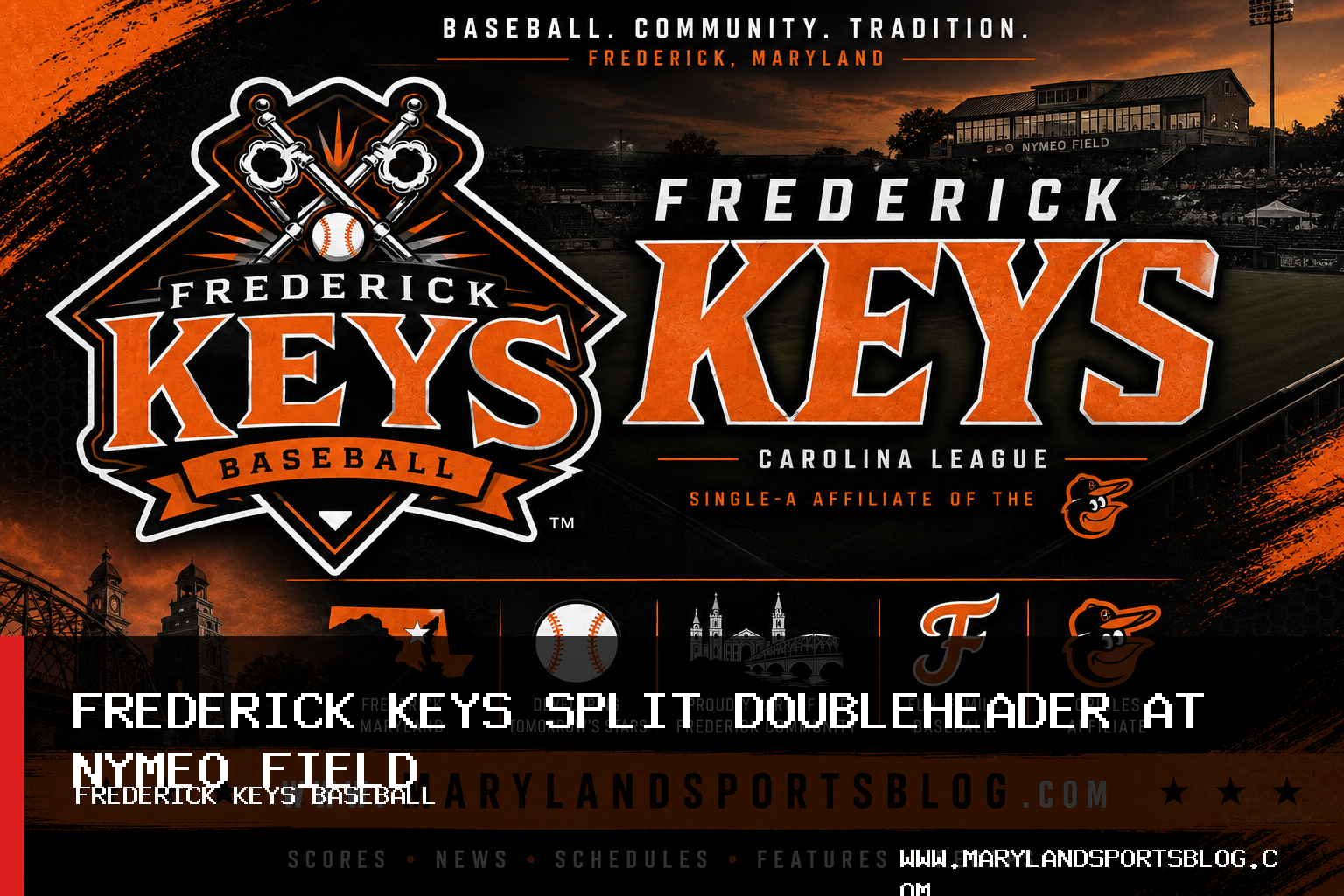 Frederick Keys Split Baseball Doubleheader With Asheville Tourists (Astros) at Nymeo Field featured image