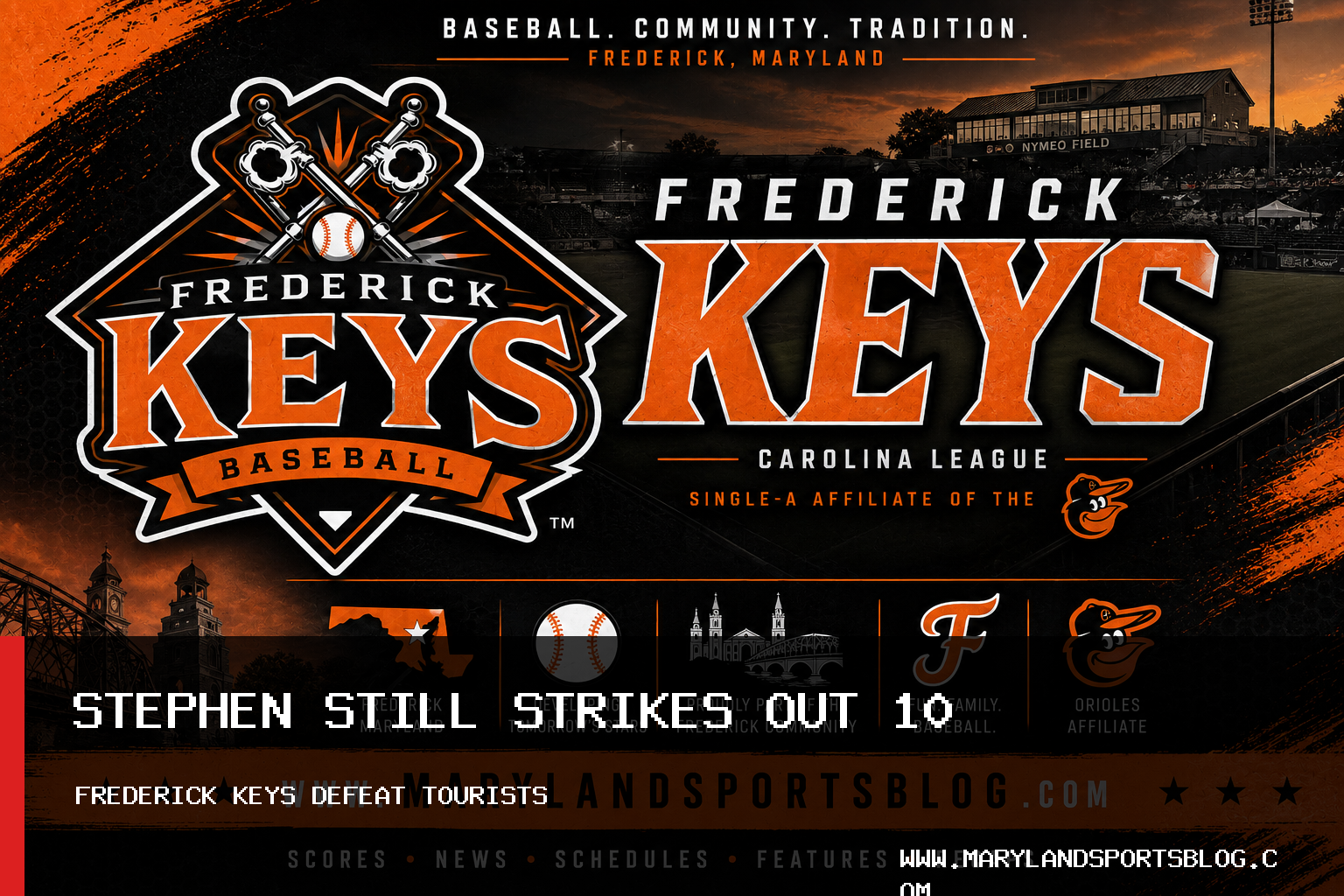 Frederick Keys Win 4-2 Behind Stephen Still’s 10 Strikeouts Against Asheville Tourists featured image