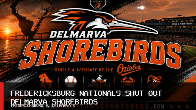 Fredericksburg Nationals Shut Out Delmarva Shorebirds 9-0 as Juan Cruz Drives in Three