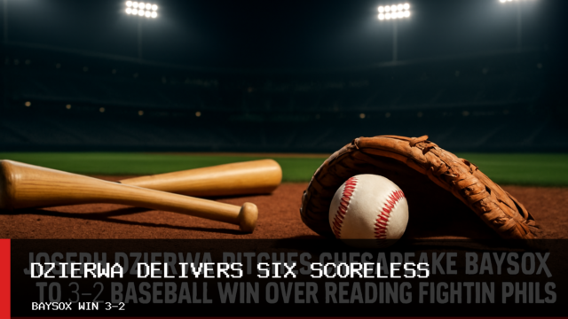 Joseph Dzierwa Pitches Chesapeake Baysox to 3-2 Victory Over Reading Fightin Phils