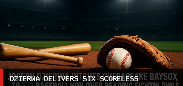 Joseph Dzierwa Pitches Chesapeake Baysox to 3-2 Baseball Win Over Reading Fightin Phils featured image