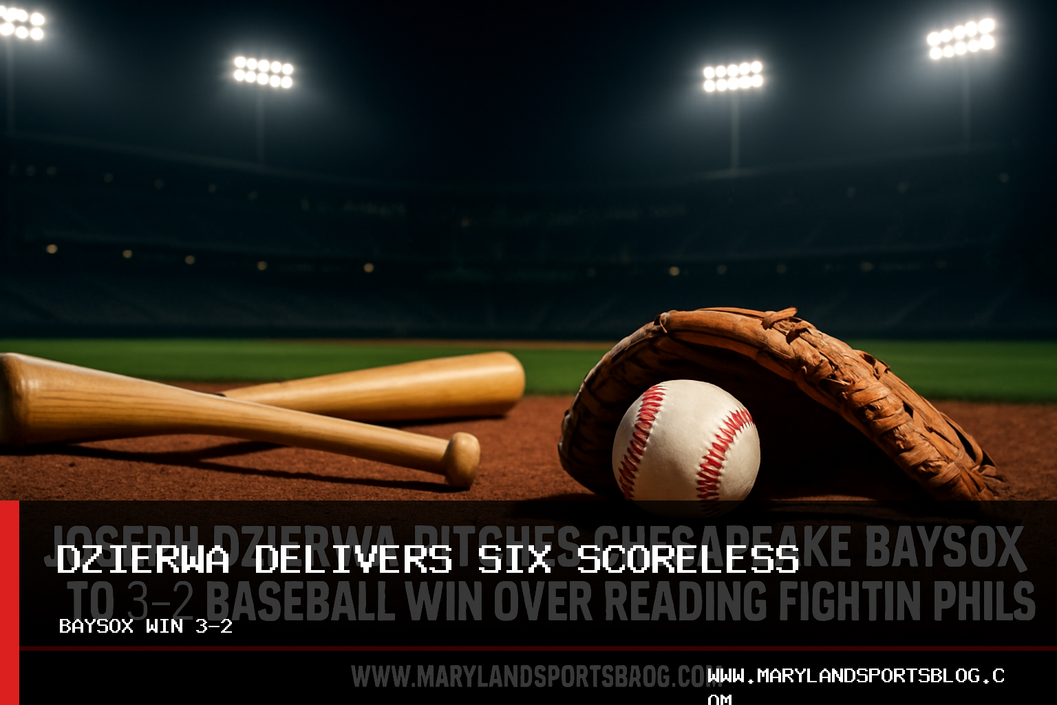 Joseph Dzierwa Pitches Chesapeake Baysox to 3-2 Baseball Win Over Reading Fightin Phils featured image