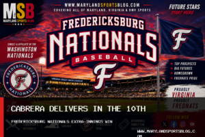 Manny Cabrera’s 10th-Inning Single Gives Fredericksburg Nationals a 5-4 Extra-Innings Win Over Delmarva Shorebirds featured image