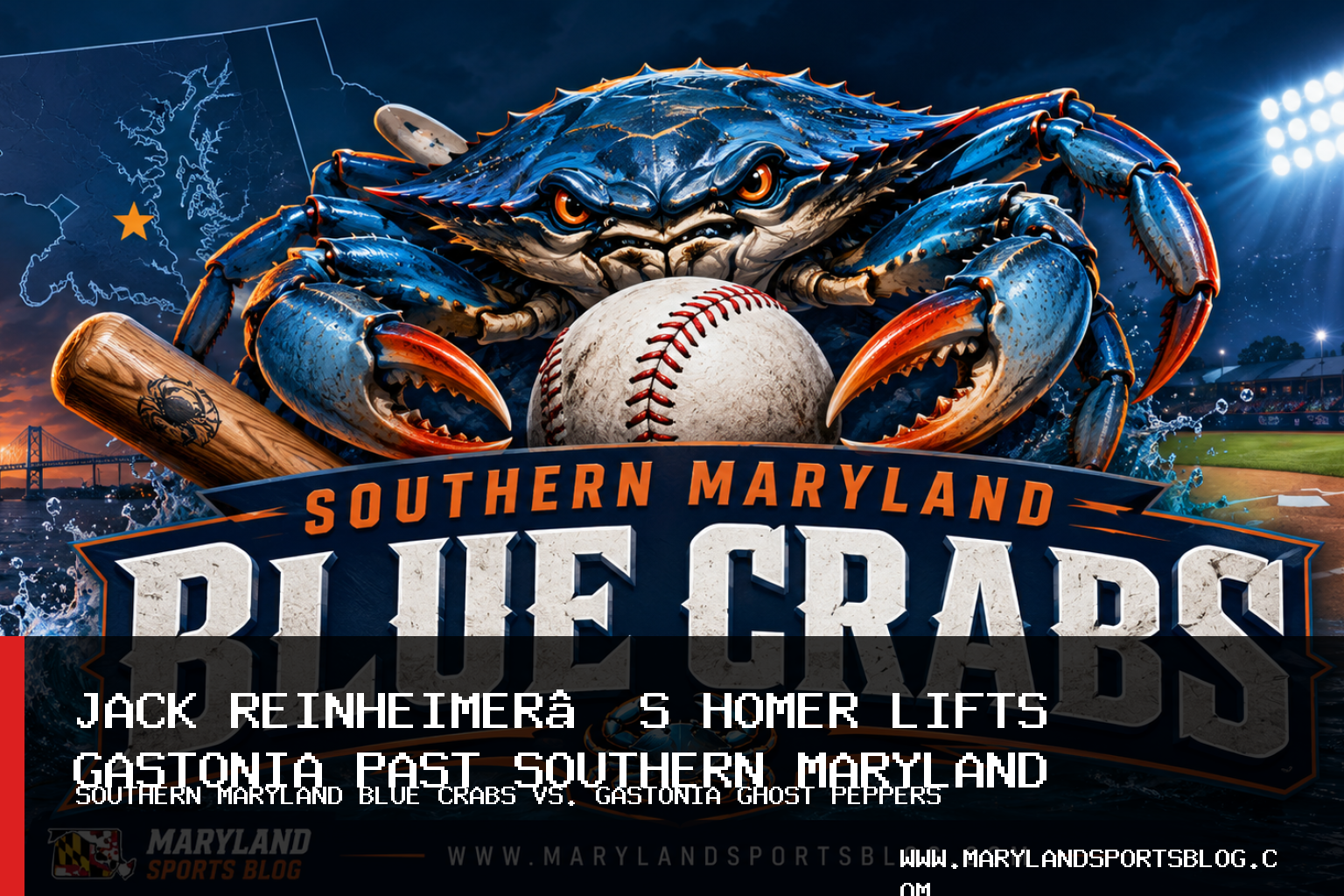 Southern Maryland Blue Crabs Fall 11-9 to Gastonia Ghost Peppers as Jack Reinheimer Hits Deciding Homer featured image