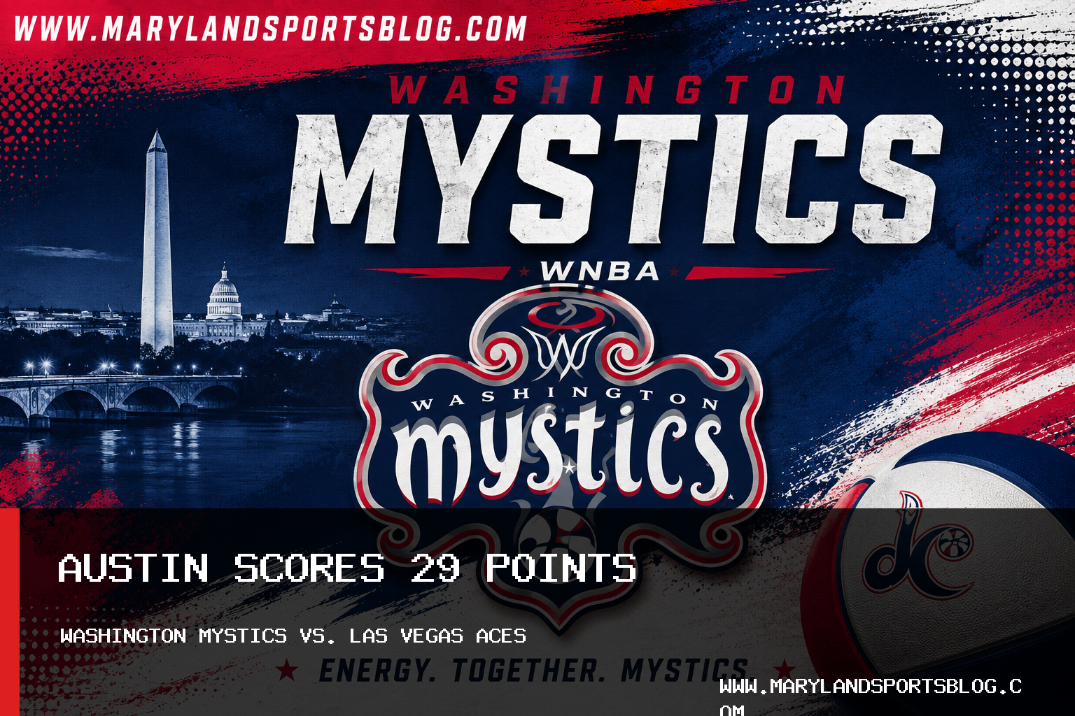 Washington Mystics Fall to Las Vegas Aces Behind Shakira Austin’s Season-High 29 Points featured image