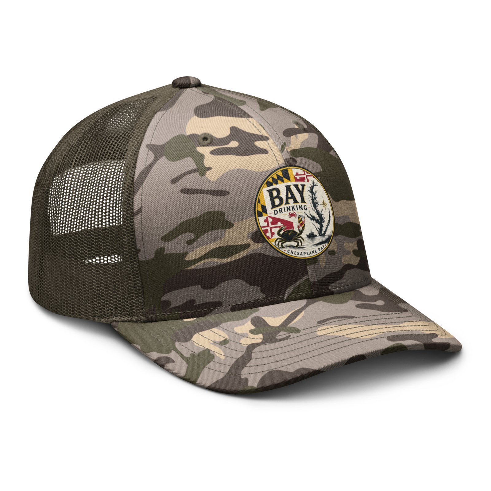 Bay Drinking Camouflage trucker hat - Image 4