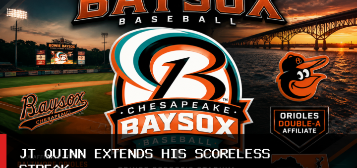 Chesapeake Baysox Fall 1-0 as JT Quinn Extends Scoreless Streak to 10 Innings featured image