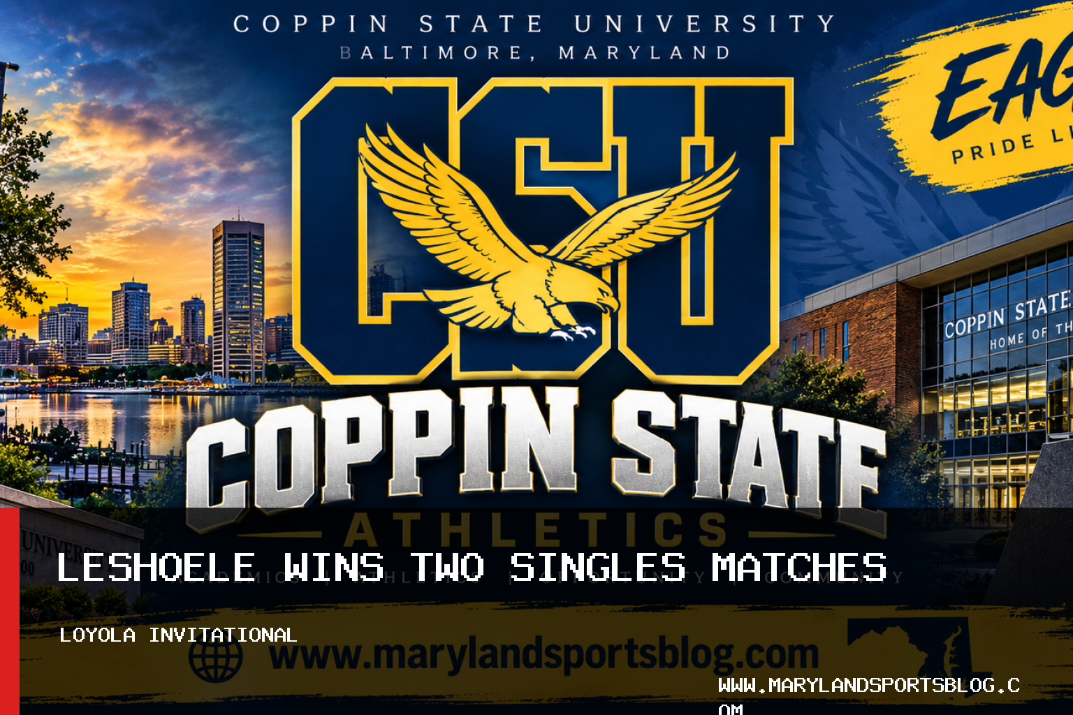 Coppin State University Men’s Tennis Team Opens Fall Schedule With Mpho Leshoele Singles Wins featured image