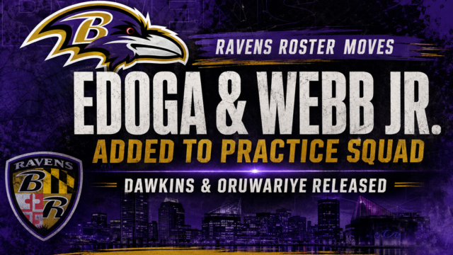 Ravens add Chuma Edoga, Lardarius Webb Jr. to practice squad in latest roster shuffle