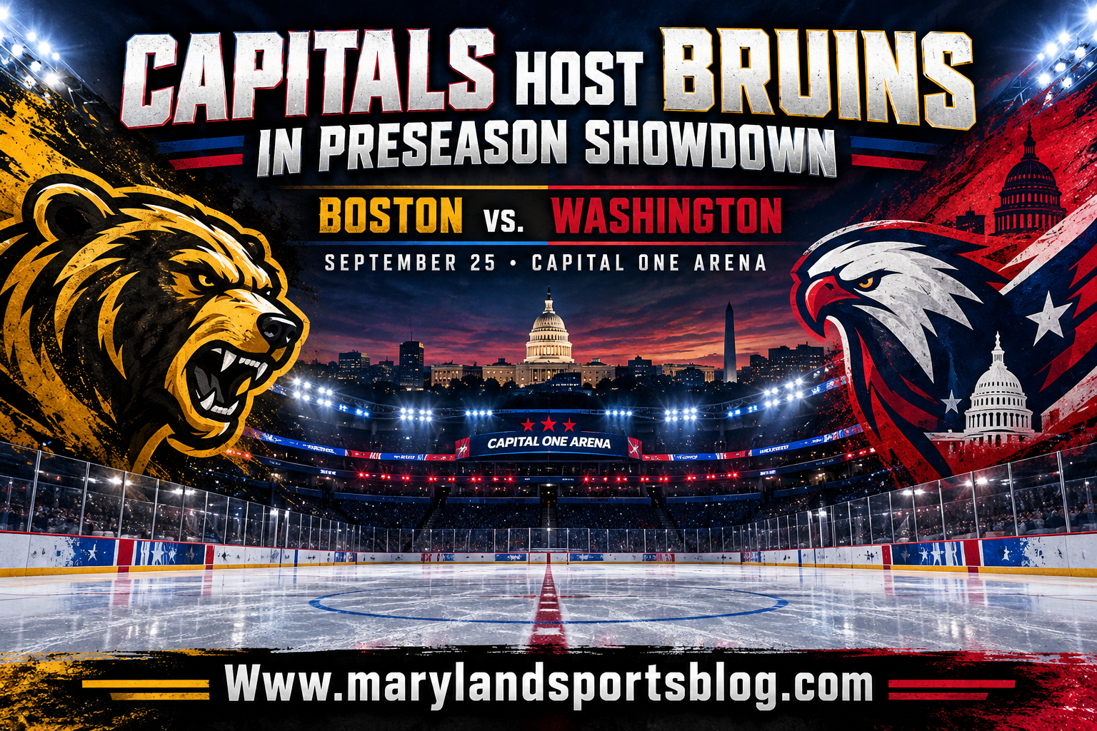 Capitals Host Bruins in Lone Capital One Arena Preseason Tune-Up