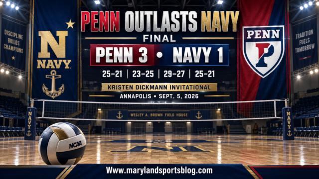 Navy Volleyball Falls to Penn in Four Sets After Pivotal Third-Set Battle