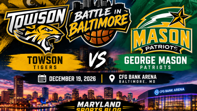 Towson Men’s Basketball Set to Face George Mason in Battle in Baltimore at CFG Bank Arena