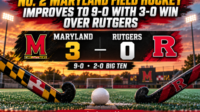 No. 2 Maryland Field Hockey Stays Perfect With 3-0 Shutout of Rutgers