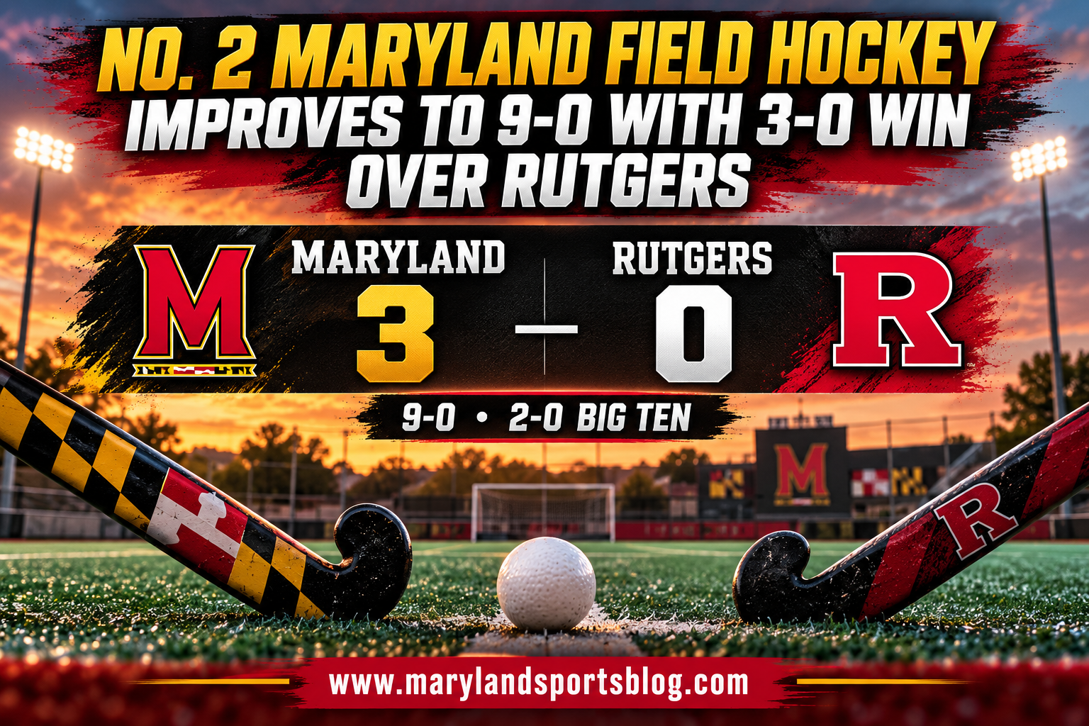 No. 2 Maryland Field Hockey Stays Perfect With 3-0 Shutout of Rutgers