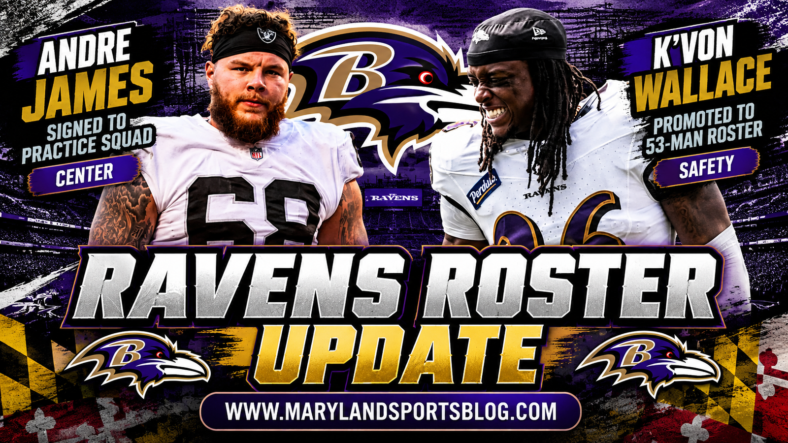 Ravens Add Veteran Center Andre James, Promote K’Von Wallace Amid Roster Shuffle