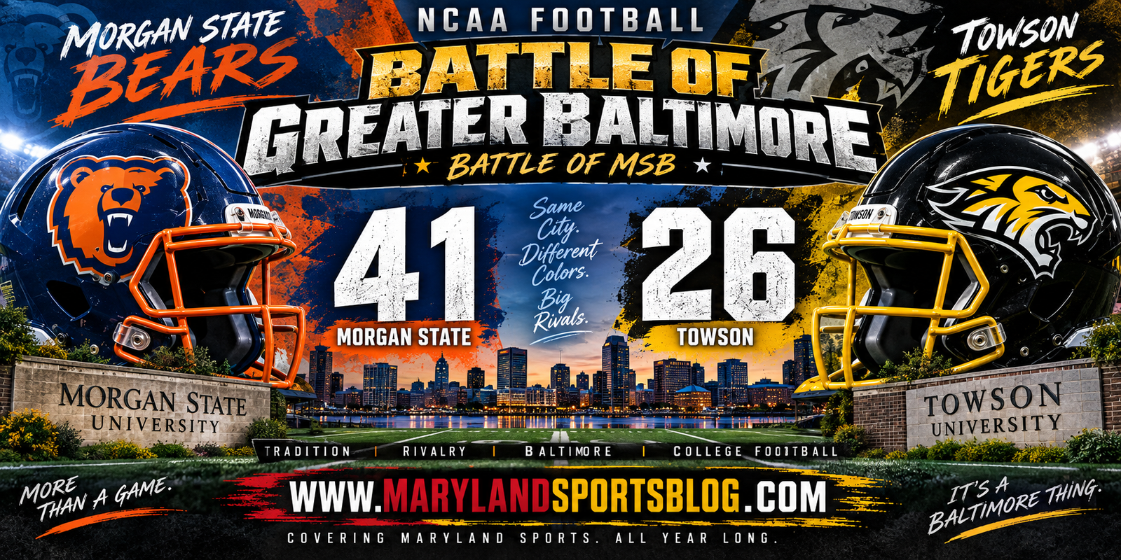 Morgan State Ends 17-Year Drought Against Towson With 41-26 Battle for Greater Baltimore Victory