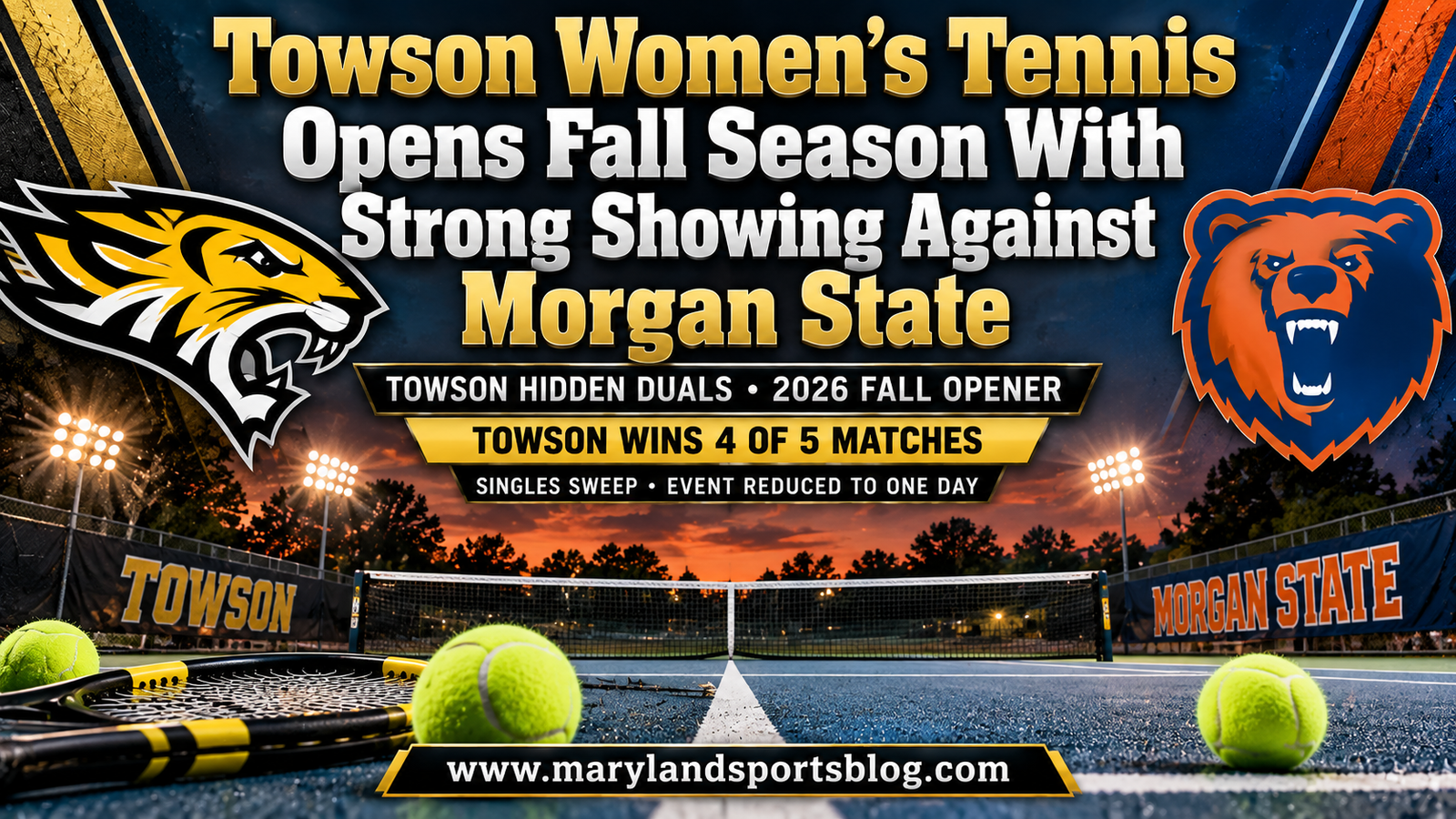 Towson Women’s Tennis Opens Fall Season With Strong Showing Against Morgan State