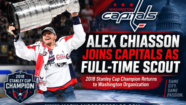 2018 Stanley Cup Champion Alex Chiasson Joins Capitals as Full-Time Scout