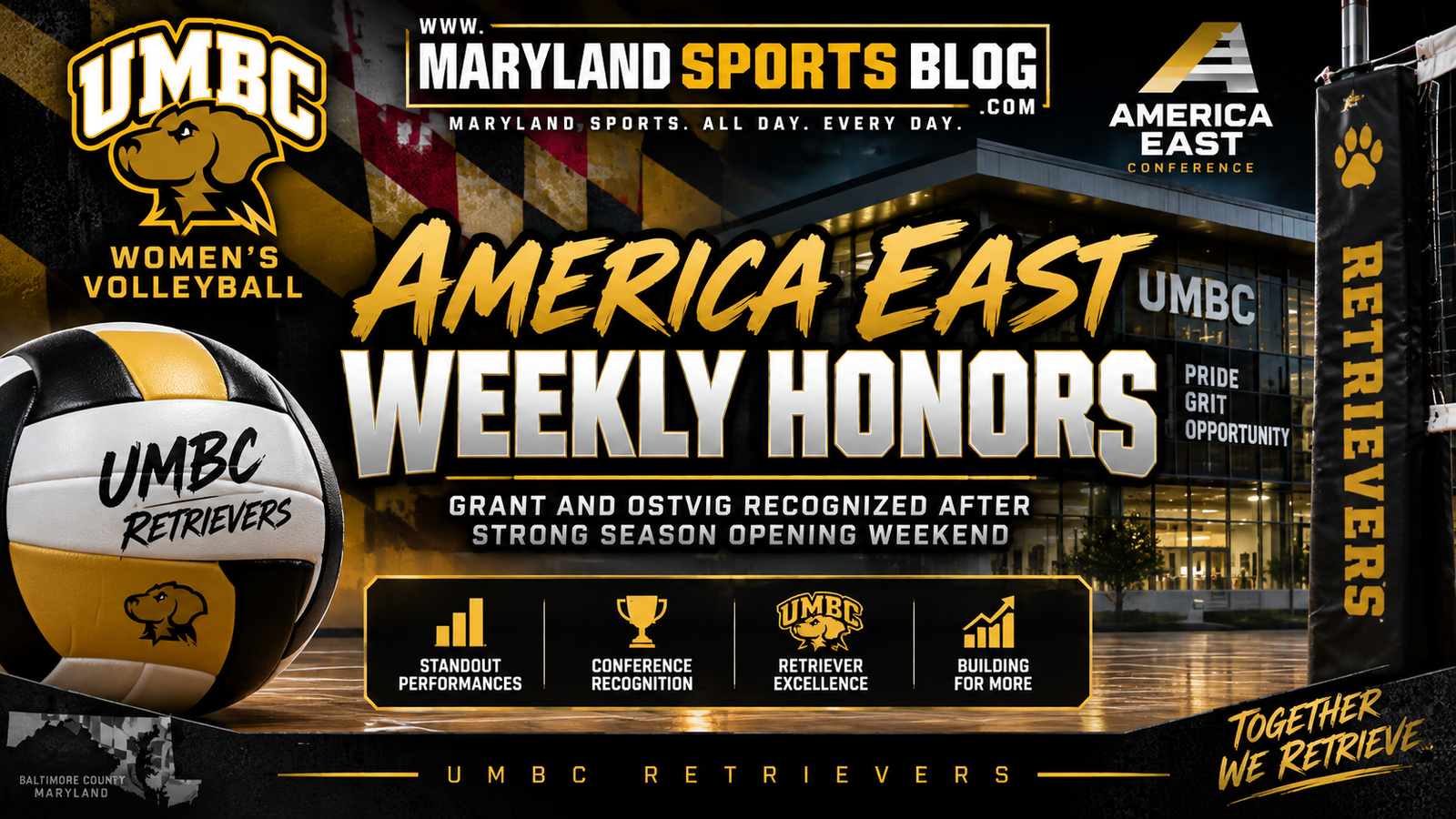 UMBC’s Alissa Grant, Isabel Ostvig Earn America East Weekly Honors After Perfect Opening Weekend