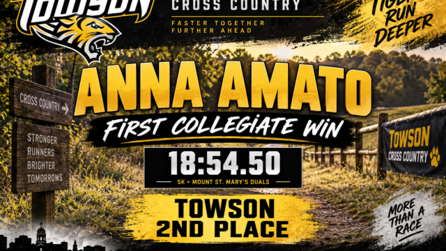 Amato Wins Individual Crown as Towson Cross Country Takes Second at Season Opener