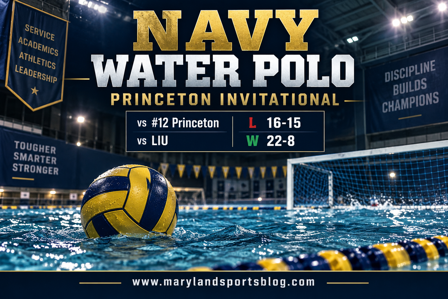 Navy Water Polo Splits Opening Day at Princeton Invitational