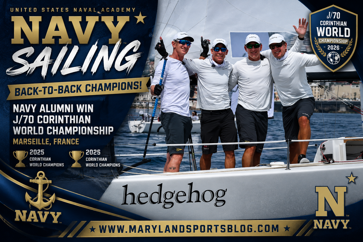 Navy alumni capture back-to-back J/70 Corinthian World Championships