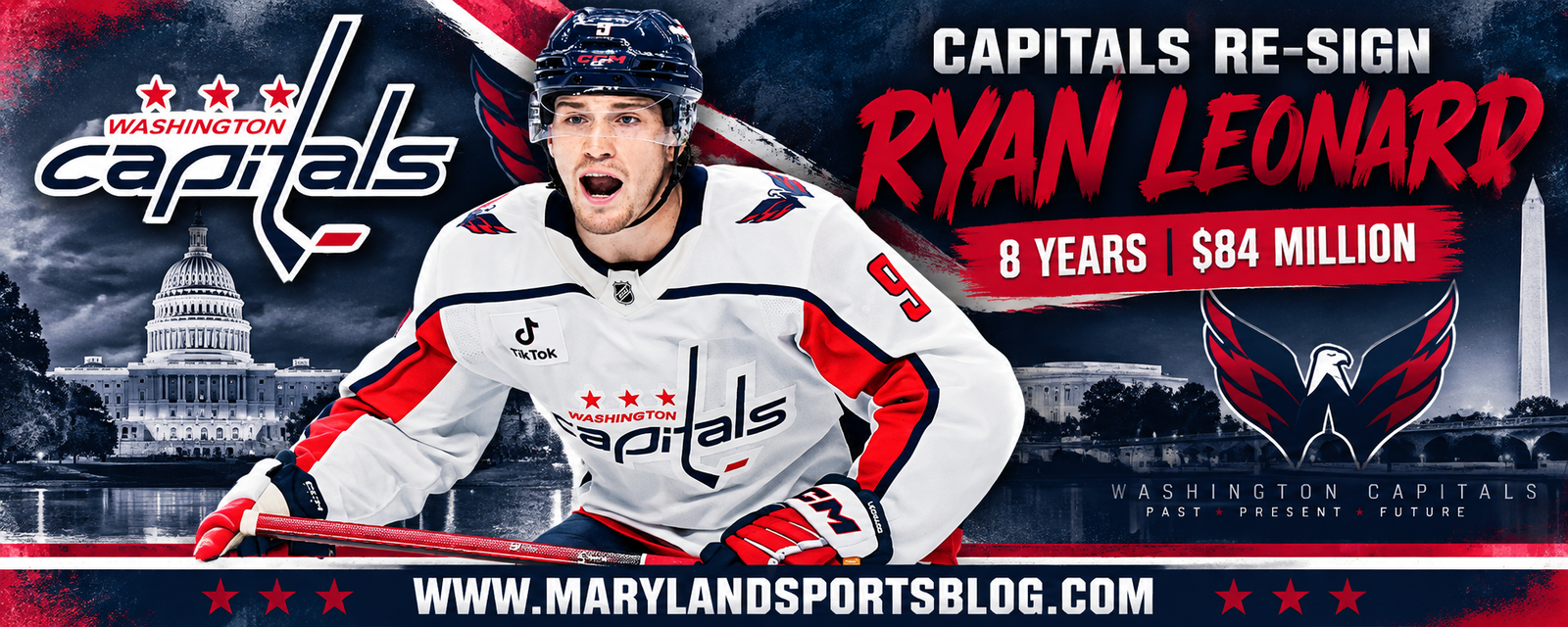 Capitals lock up Ryan Leonard with massive eight-year, $84 million extension