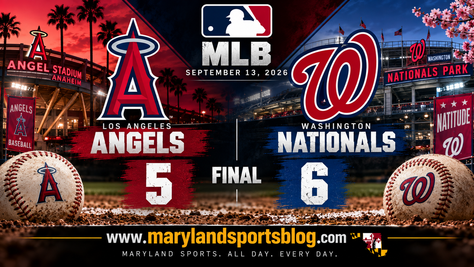 Nationals Rally Past Angels 6-5 to Complete Three-Game Sweep