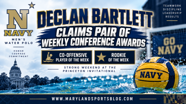 Declan Bartlett Claims Pair of MAWPC Weekly Awards After Big Weekend for Navy Water Polo