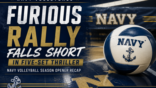 Navy Volleyball’s Furious Rally Falls Short in Five-Set Season Opener Against Indiana State