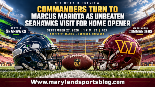 Commanders turn to Marcus Mariota as unbeaten Seahawks visit for home opener