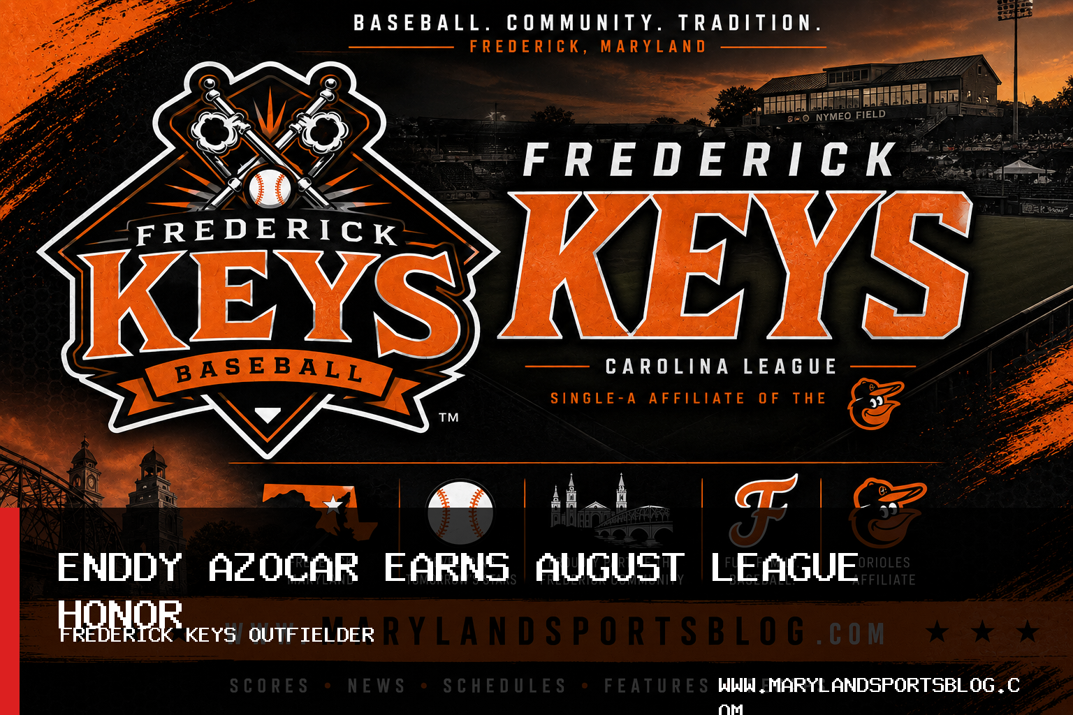 Frederick Keys Outfielder Enddy Azocar Earns August South Atlantic League Player of the Month Award featured image