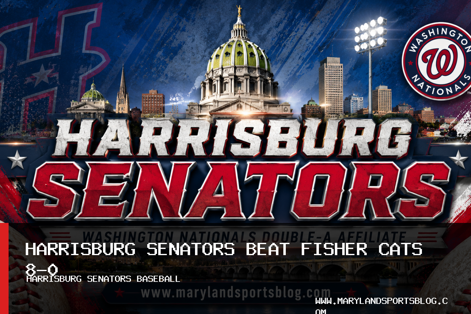 Harrisburg Senators Beat Fisher Cats 8-0 as Josh Hartle Leads 11th Shutout featured image