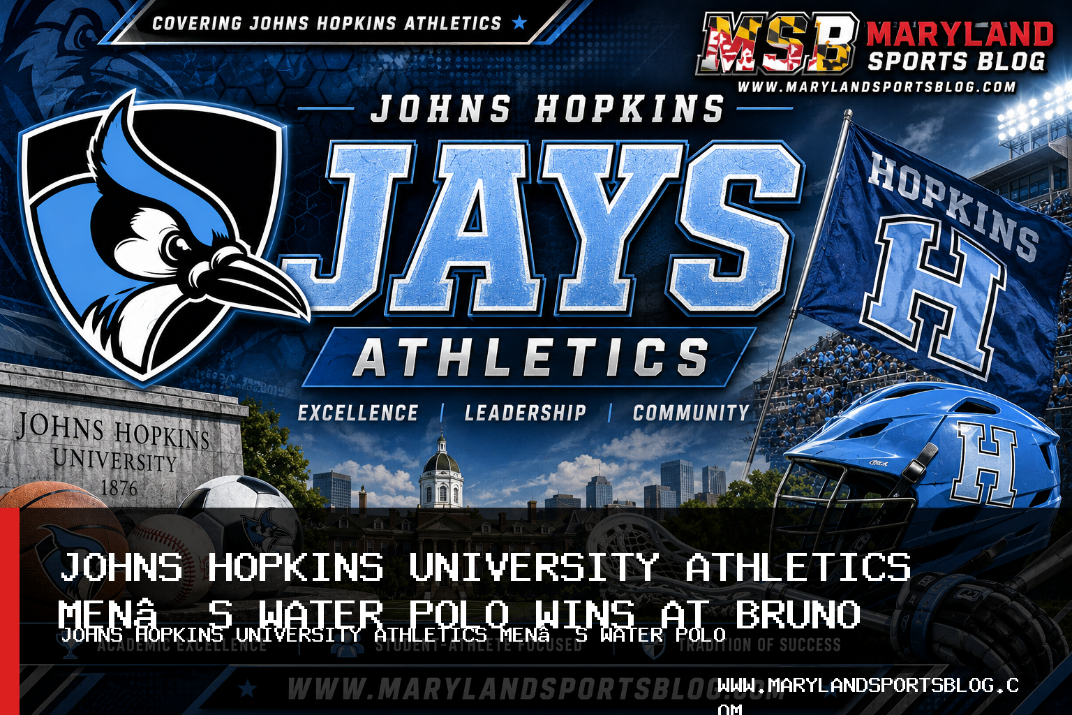 Johns Hopkins University Athletics Men’s Water Polo Defeats Conn College 16-9 at Bruno Invite featured image