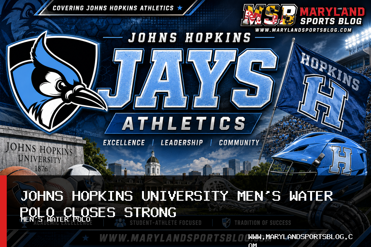 Johns Hopkins University Men's Water Polo Tops Gannon 17-12 Behind 6-2 Closing Run featured image