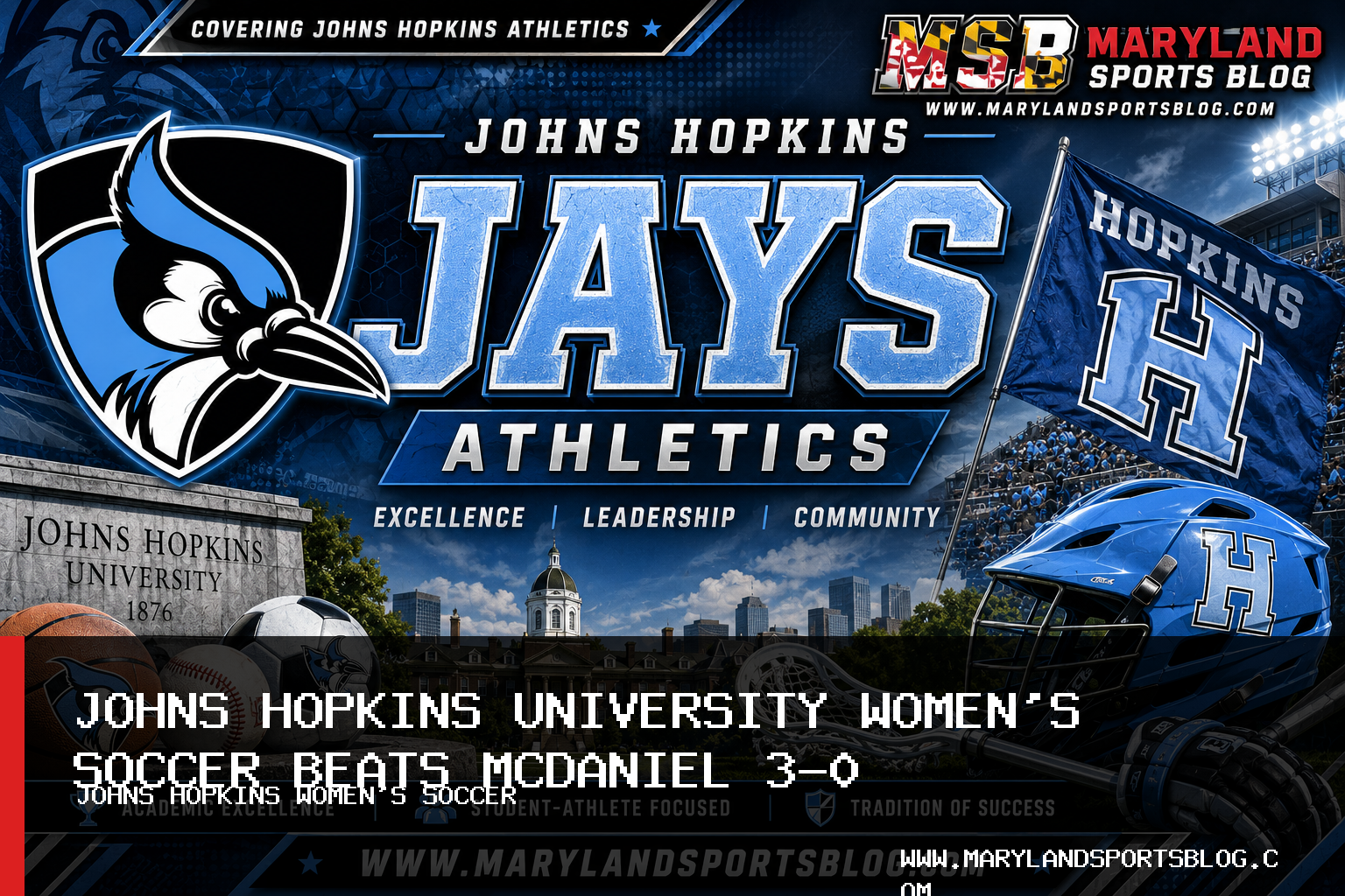 Johns Hopkins University women's soccer defeats McDaniel 3-0 in Centennial Conference match featured image