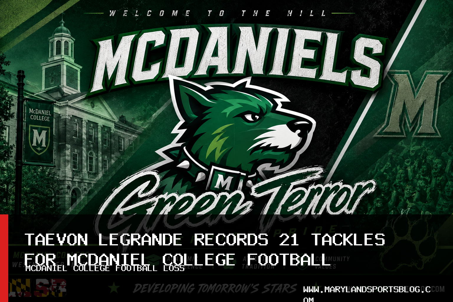 McDaniel College Football Loses 28-7 at Juniata as Taevon LeGrande Records 21 Tackles featured image