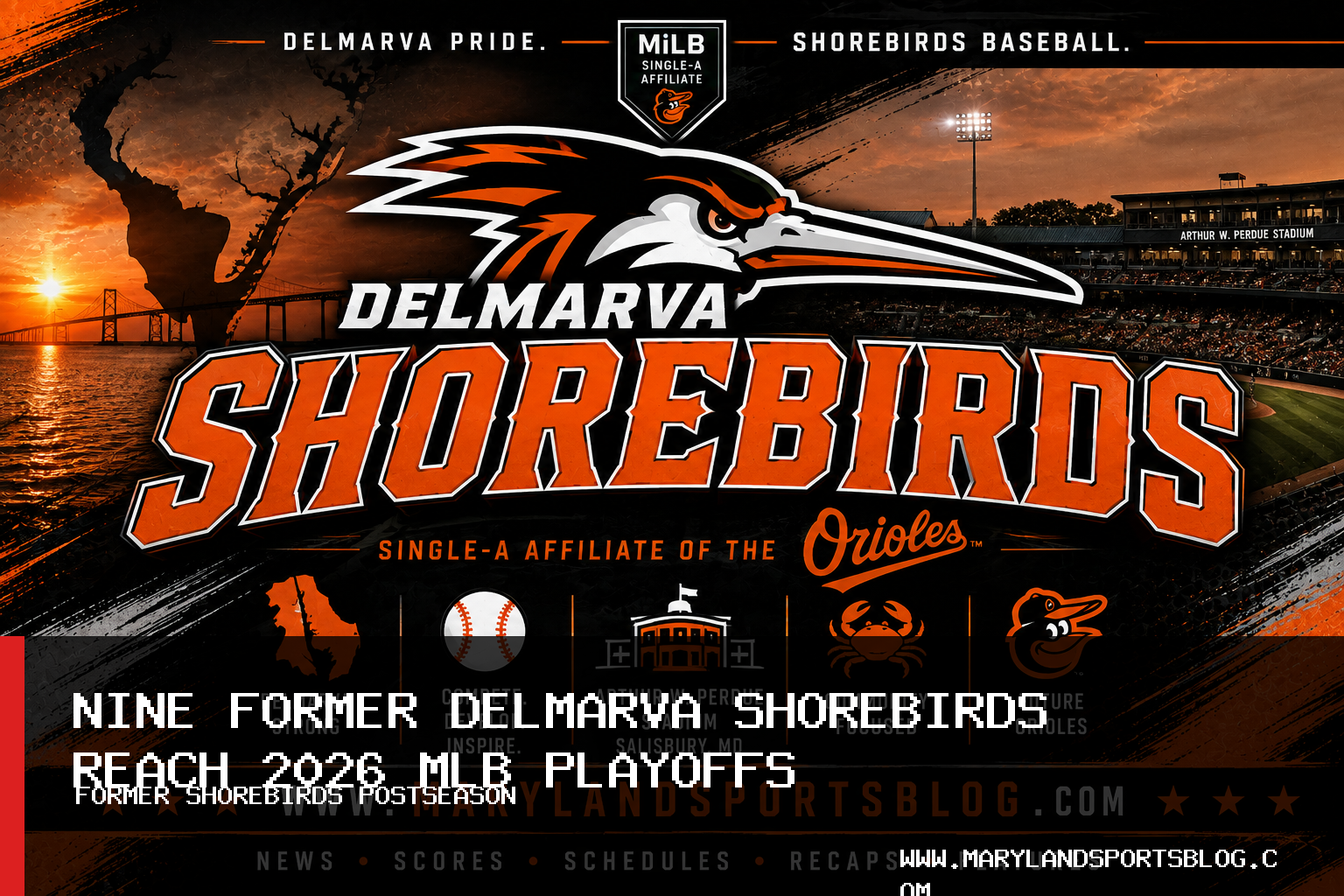 Nine Former Delmarva Shorebirds Set for 2026 Major League Baseball Playoffs featured image