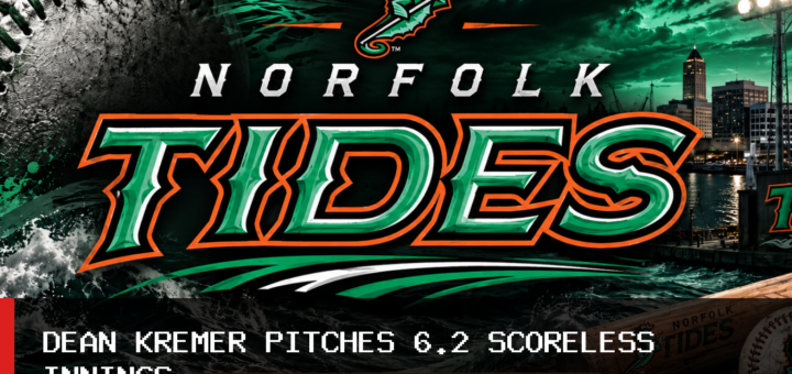 Norfolk Tides Fall 4-1 to Durham Bulls as Dean Kremer Pitches 6.2 Scoreless Innings featured image