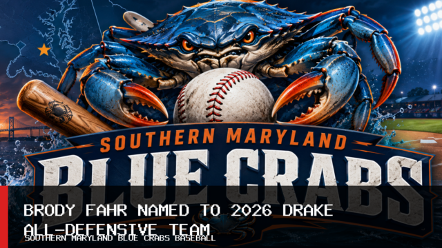 Southern Maryland Blue Crabs Baseball: Brody Fahr Named to 2026 Drake All-Defensive Team
